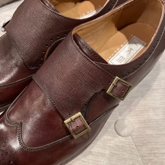 IKE BEHAR Hart Double Monk Strap Shoes Leather 9.5 - Picture 5 of 12